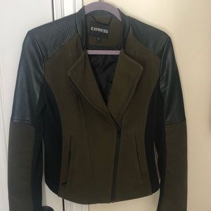 Express Faux Leather/Velour Jacket